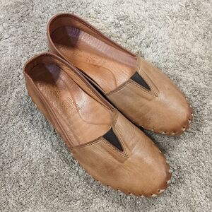 Brown/Tan Spring Step Kathaleta Flat Shoes